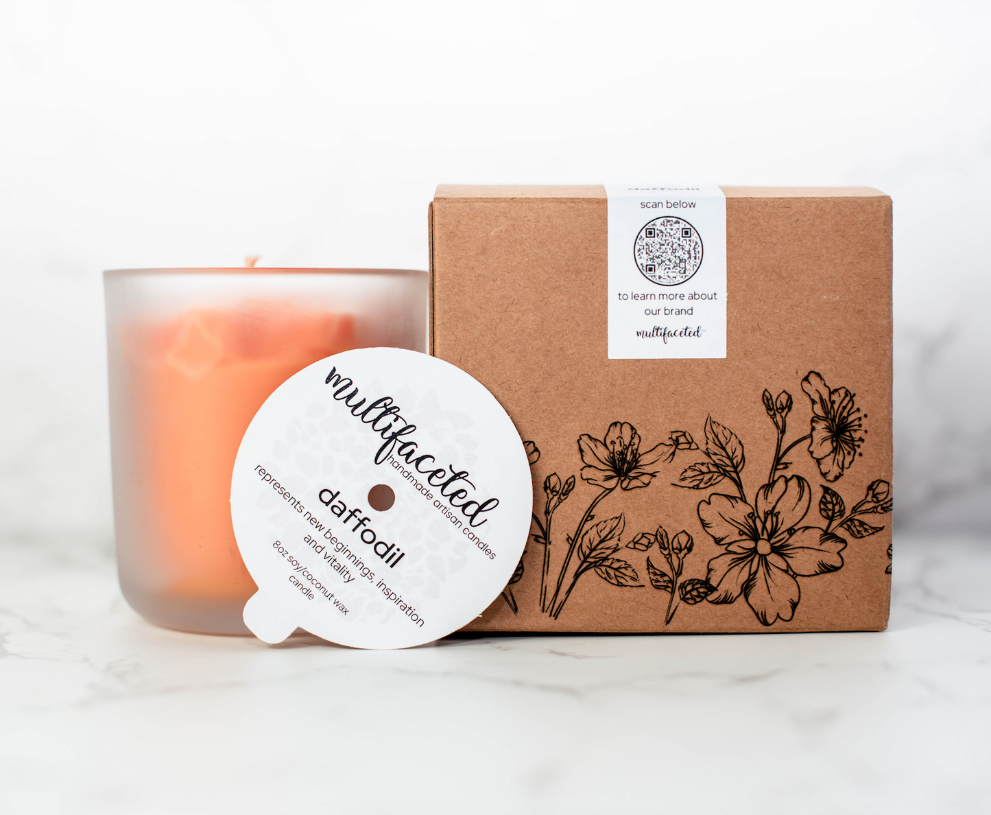 Daffodil Flower Top Candle - Eco-Friendly