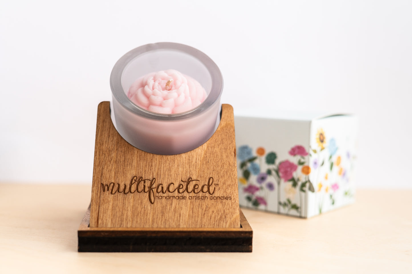 Peony Flower Top Candle - Eco-Friendly