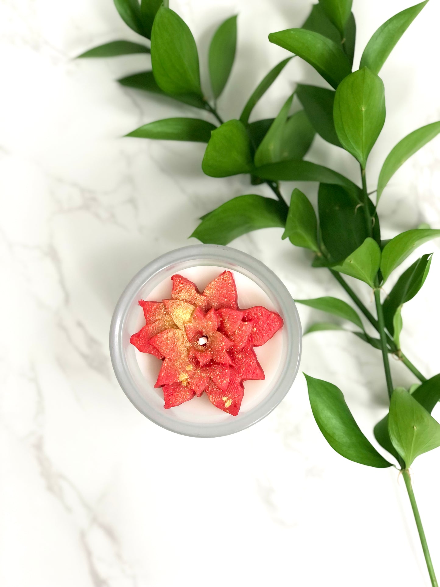 Christmas Poinsettia Candle