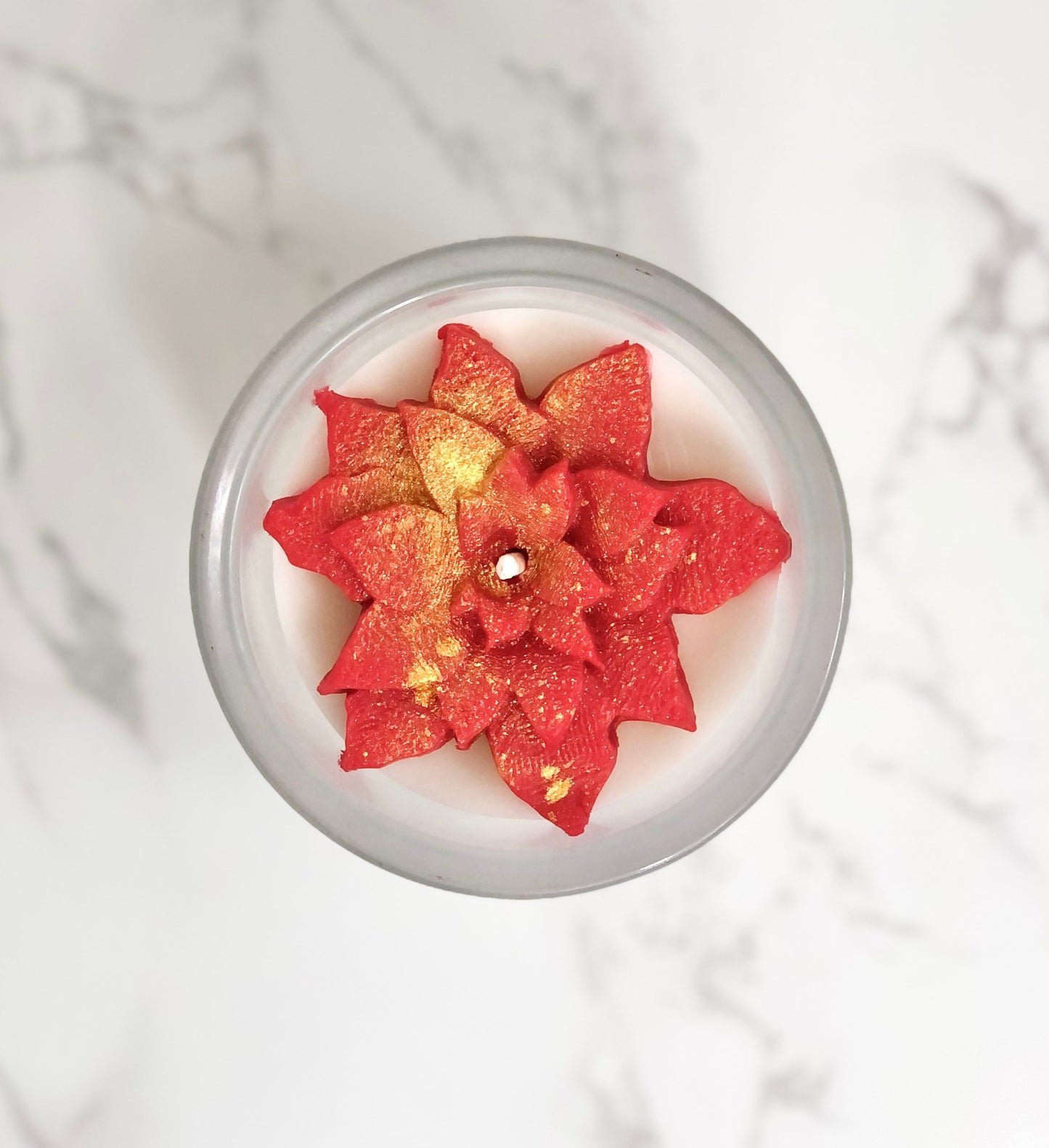 Christmas Poinsettia Scent Candle - Eco-Friendly