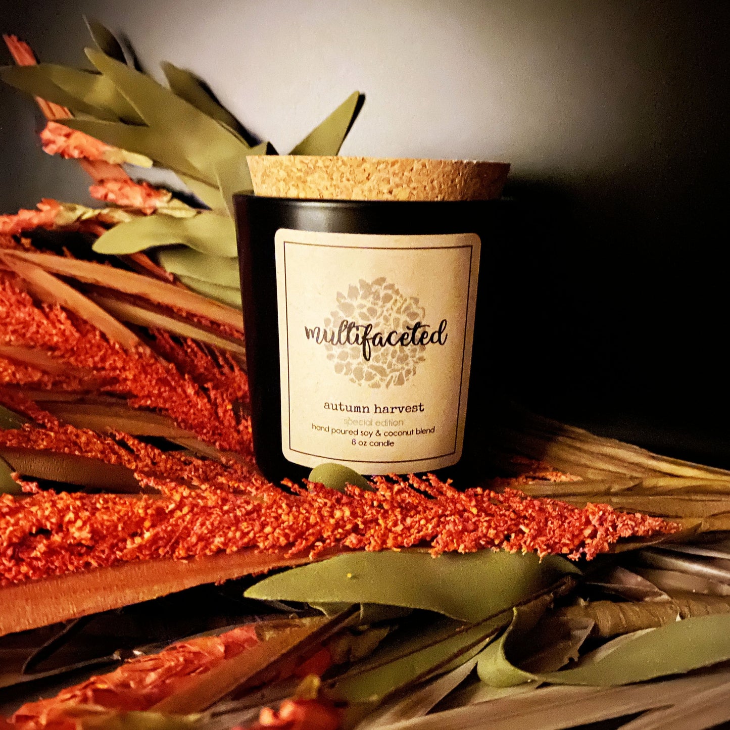 Autumn Harvest Scent Candle - Eco-Friendly 8 oz.