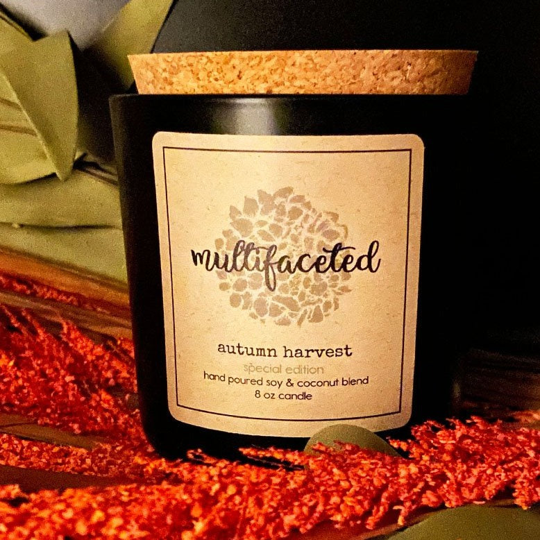 Autumn Harvest Scent Candle - Eco-Friendly 8 oz.