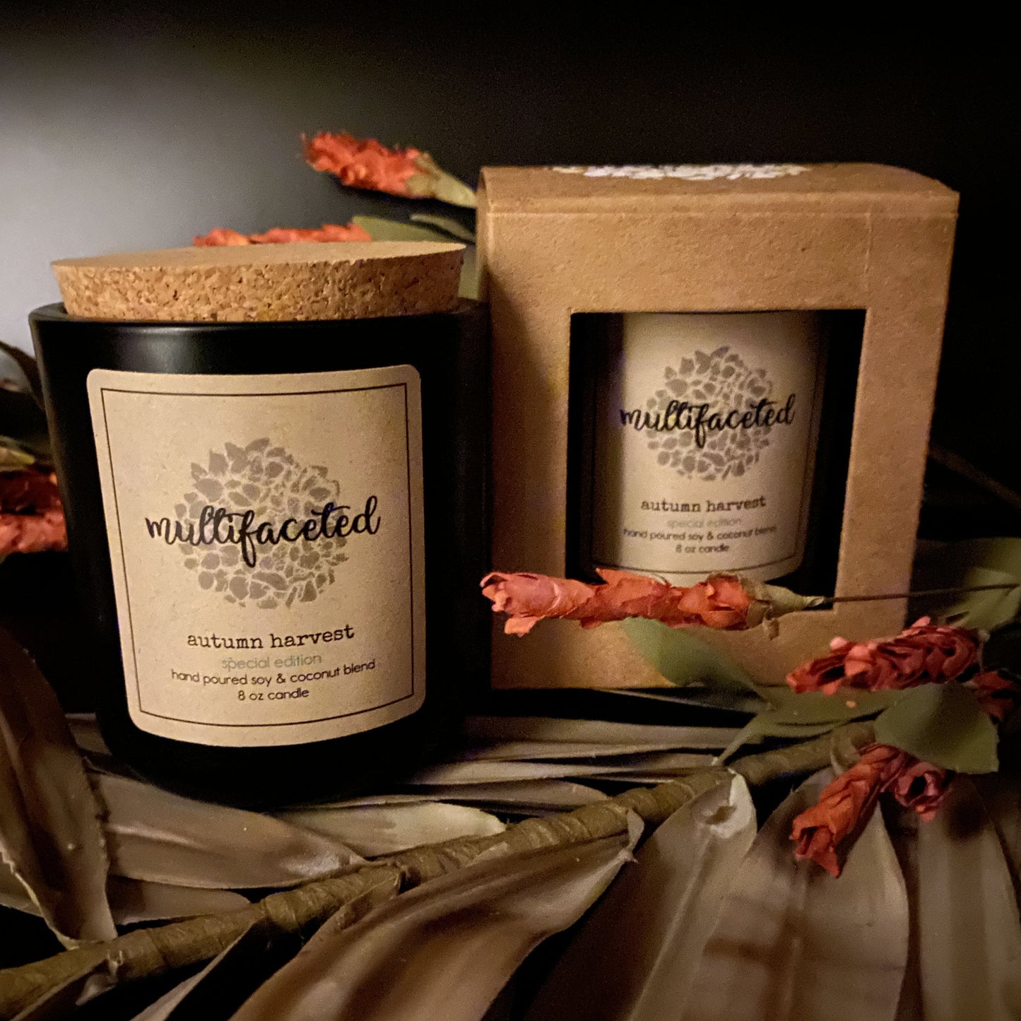 Autumn Harvest Scent Candle - Eco-Friendly 8 oz.